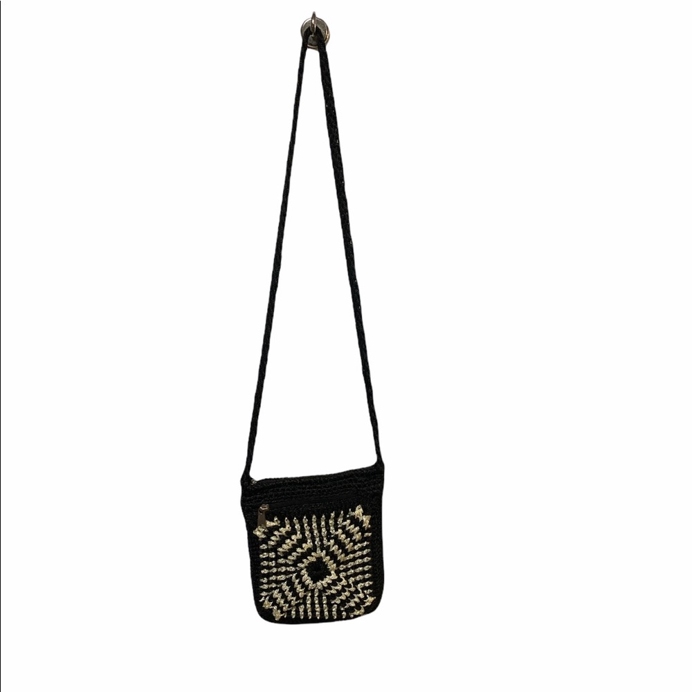 Crochet crossbody hand made with zipper